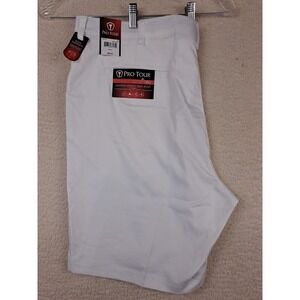 Pro Tour Mens Motionplay 360 Golf Shorts White Stretch Moisture Wicking 42 New